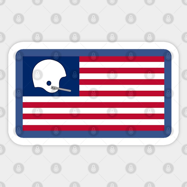 USA Football Single Bar Helmet Flag Sticker by HelmetAddict